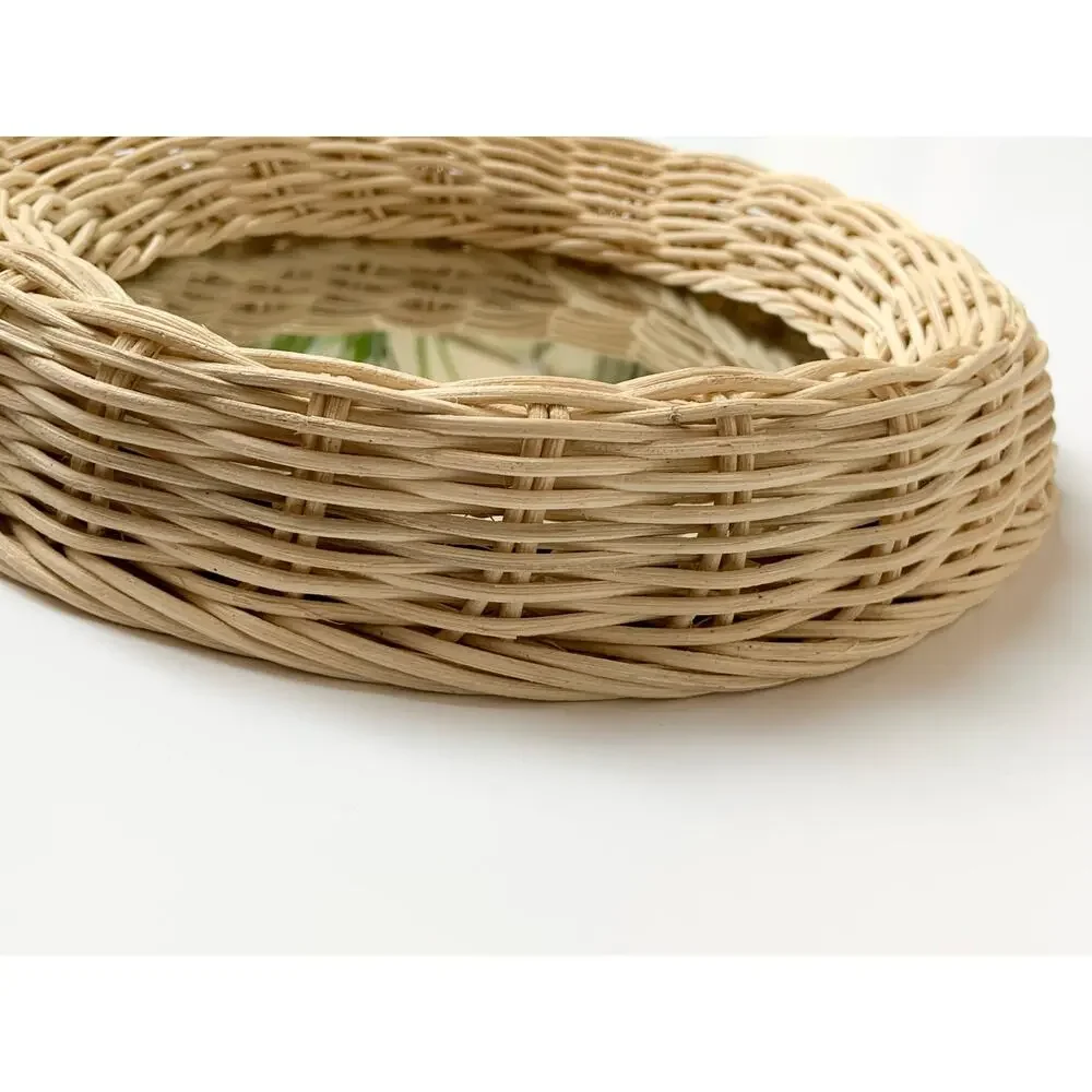 Studio Decor Woven Round Wall Mirror - Natural Tan